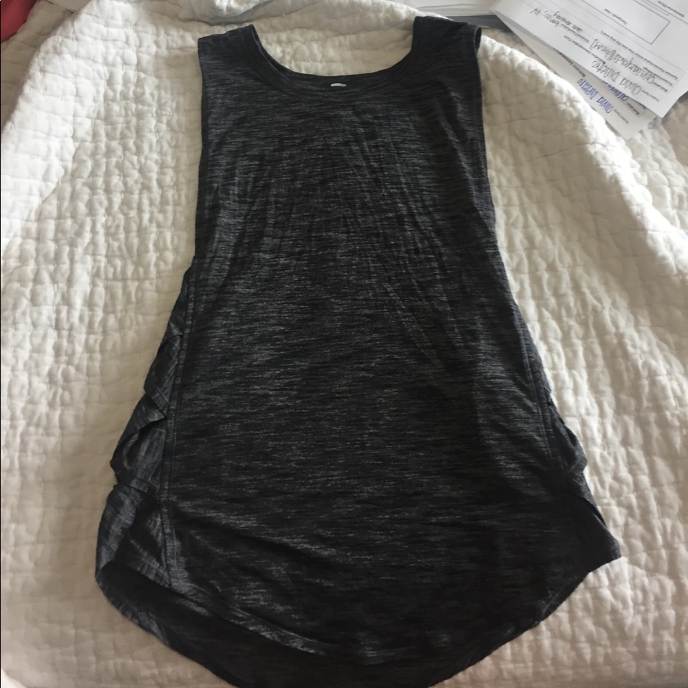 LULU LEMON TANK with criss cross side detail